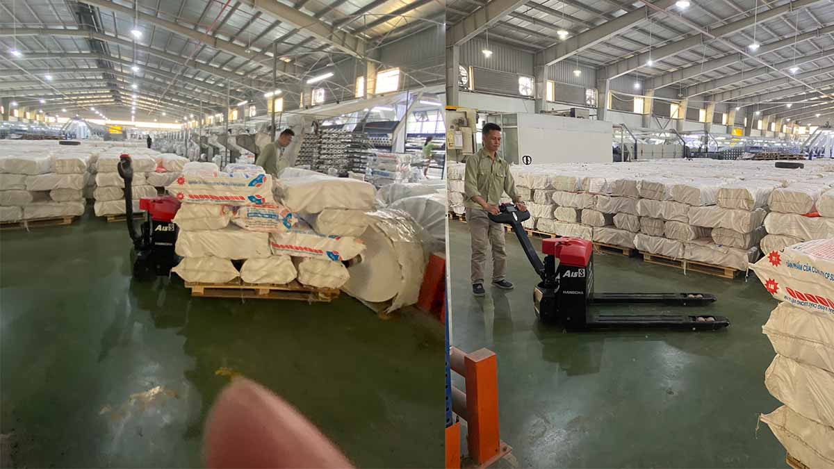 Xe nâng tay điện thấp