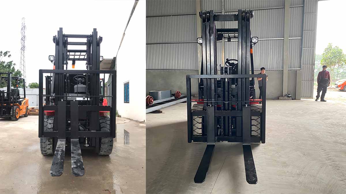 xe nâng chui container
